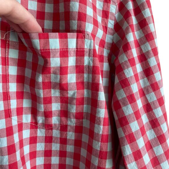 J Crew Mens Cotton Shirt Small Red Gray Buffalo Check Classic‎ Preppy Clean Cut - Picture 9 of 11